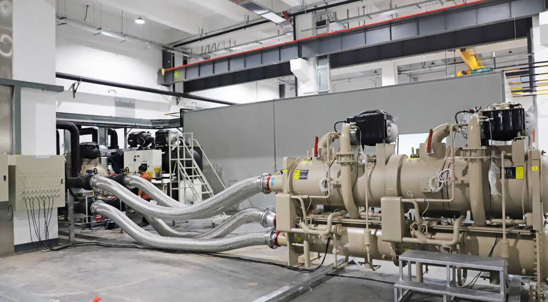 Large compressor test equipment shown in the supplied company brochure